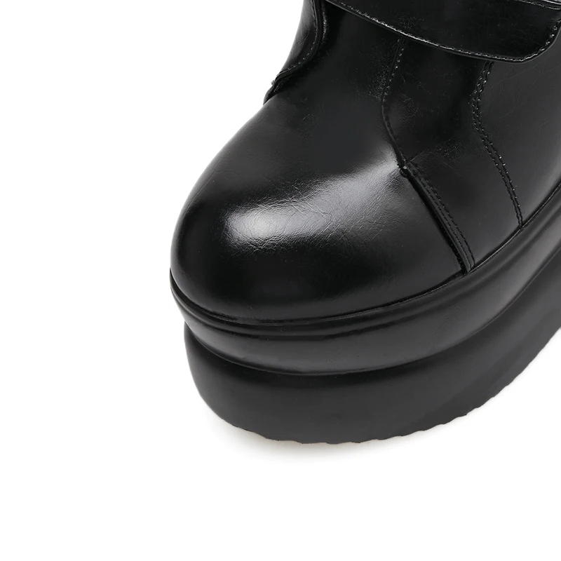 Женские ботинки на высоком каблуке мотоциклетные ботинки в стиле панк женские черные туфли на танкетке женские высокие ботинки модные ботильоны для женщин