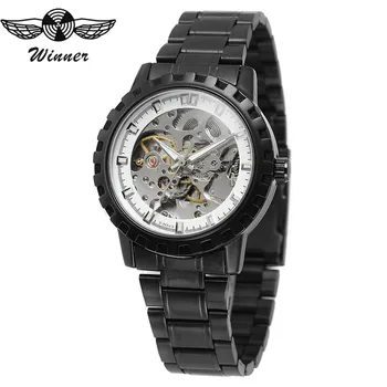 

Men Male Watch WINNER Brand Mechanical Watch Stainless Steel Automatic Stylish Classic Skeleton Wrist Watches relogio masculino