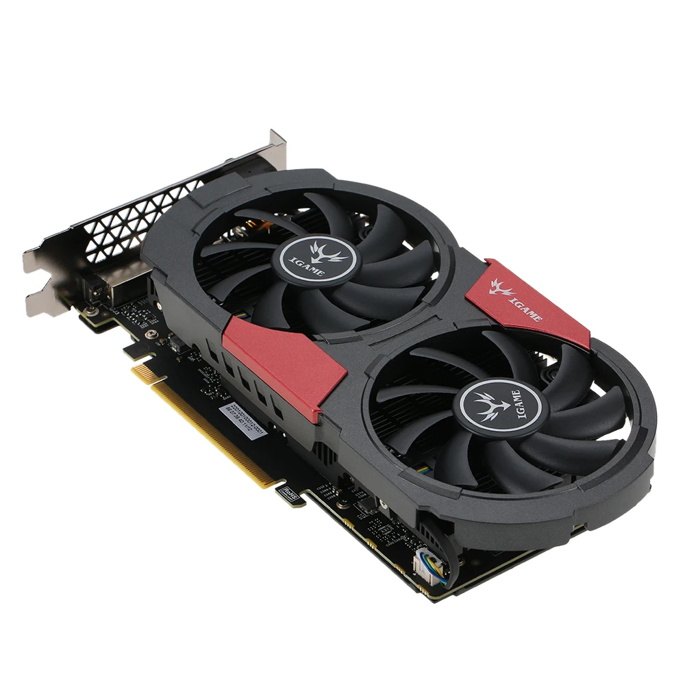 Красочные видеокарты GeForce GTX iGame 1050Ti GPU 4 Гб 128 бит 14 нм 7000 МГц игровая видеокарта GDDR5 PCI-E X16 3,0 DVI+ HDMI+ DP 3 порта