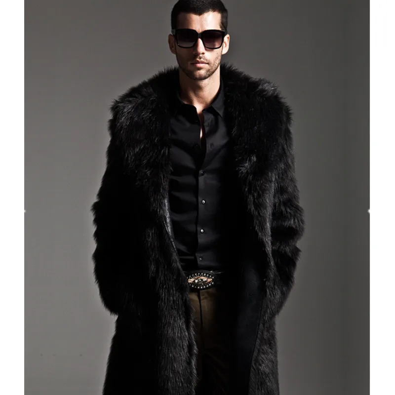 b Men Fur Coat Winter Faux Fur Outwear On One Sides Coat Men Punk Parka Jackets Long Leather Overcoats Genuine Faux Fur Clothing b Men Fur Coat Winter Faux Fur Outwear On One Sides Coat Men Punk Parka Jackets Long Leather Overcoats Genuine Faux Fur Clothing