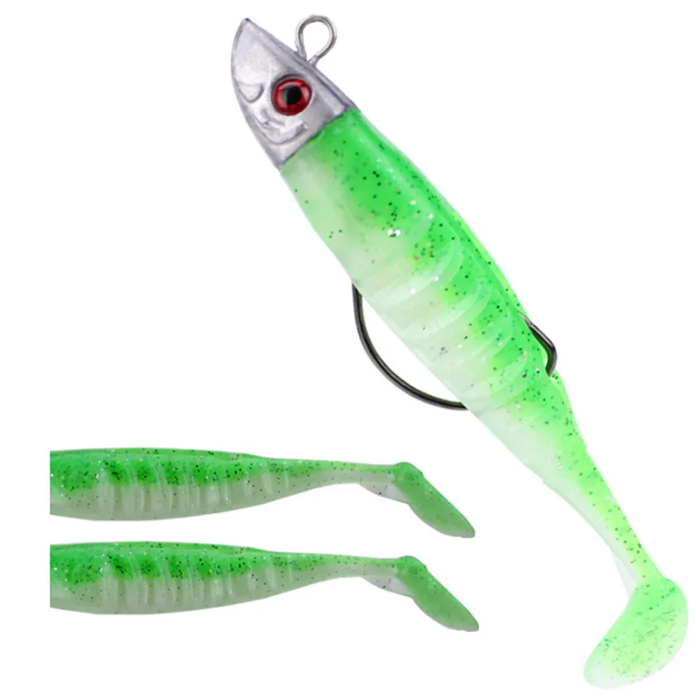 

New 9cm/15g 11cm/25g Jigging Soft Bait T Tail Fishing Lures DIY Lead Head Worm Hook Jig Fish Sea Bass Fishing Accessories