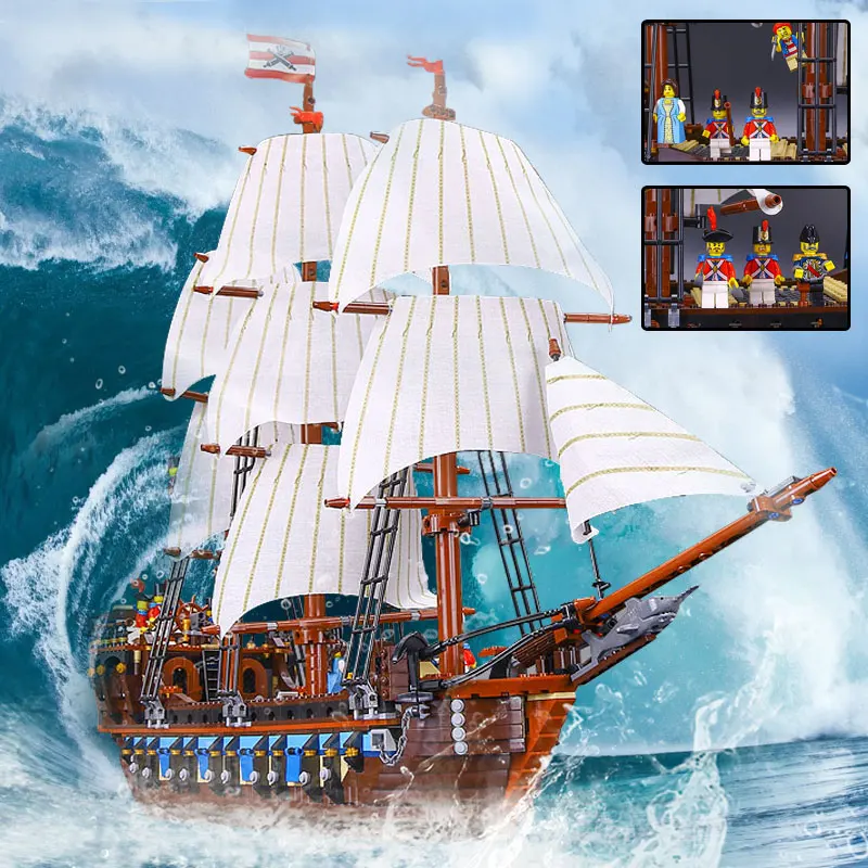 

DHL 22001 Pirate Ship warships Model Building Block Briks Compatible legolyes 10210 Educational Children Toys Birthday Gifts