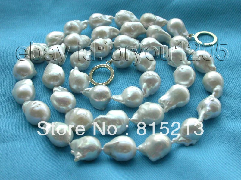

ddh00587 34" Natural 22mm White Reborn Keshi Pearl Necklace 14KGP! 28% Discount (A0329)