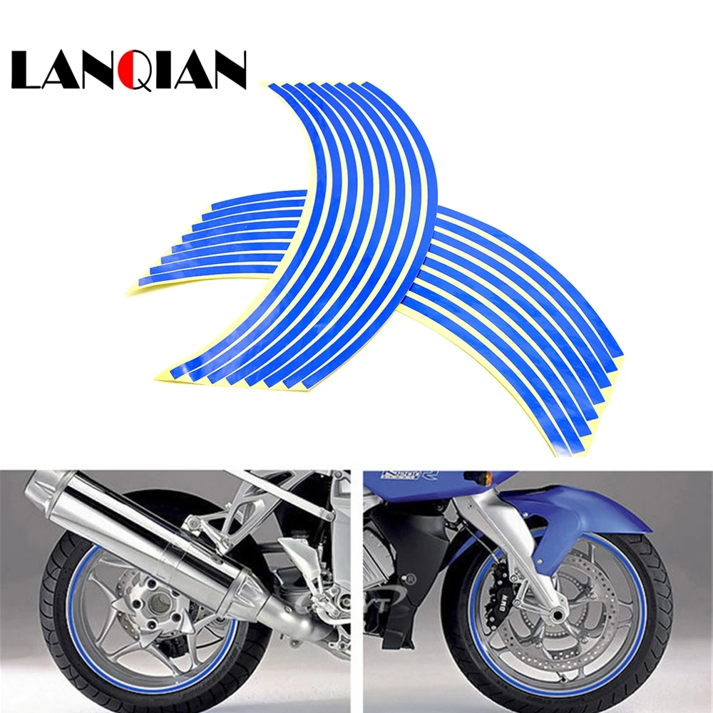 motorcycle sticker Colorful motor wheel stickers Reflective Rim Strip for  Yamaha XV 950 R ABS/Racer YBR 125 tmax500 tmax530