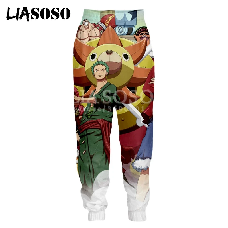 

LIASOSO Anime ONE PIECE Roronoa Zoro Brook Usopp 3D Print Men's Pants Unisex Long Pants Cool Trousers Pants Good-quality A98