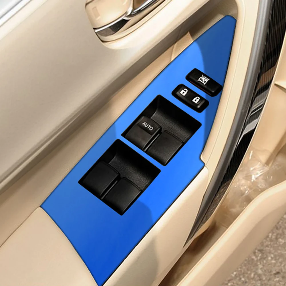 Авто оконный переключатель панель дверная ручка отделка из углеродного волокна пленка для автомобиля-Стайлинг наклейка и наклейка для Аксессуары для Toyota Corolla