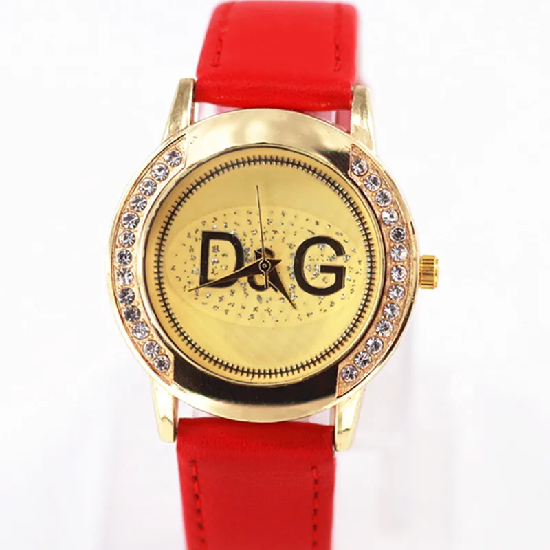 Fashion diamond font b Womens b font Watch Luxury High Quality Leather Ladies Watches Waterproof Quartz