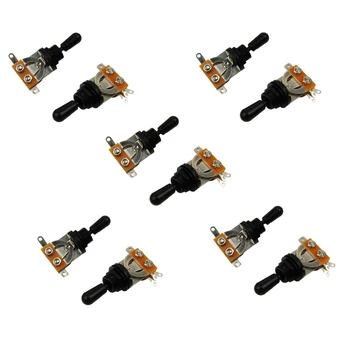 

NEW 10pcs/Pack 3 Way Toggle Switch Guitar Pickup Selector w/ Black Tip Cap for for Tele/ST Electric Guitar Bass