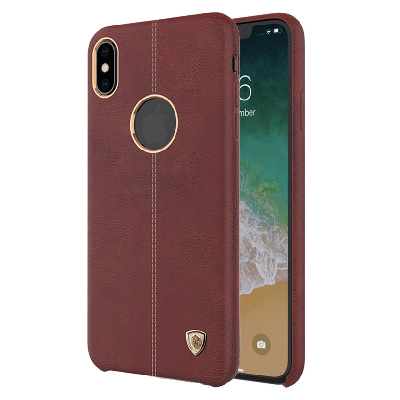 

For iPhone XS Max case Nillkin Englon PU Leather back Cover Vintage lether PC case for Apple iPhone XR X XS Max cover phone bags