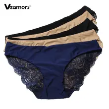VEAMORS 5pcs Ladies Underwear Seamless Tranceless Lace panties,M-XL Crotch Of Cotton Briefs,Ladies Exotic Lingeries Intimates
