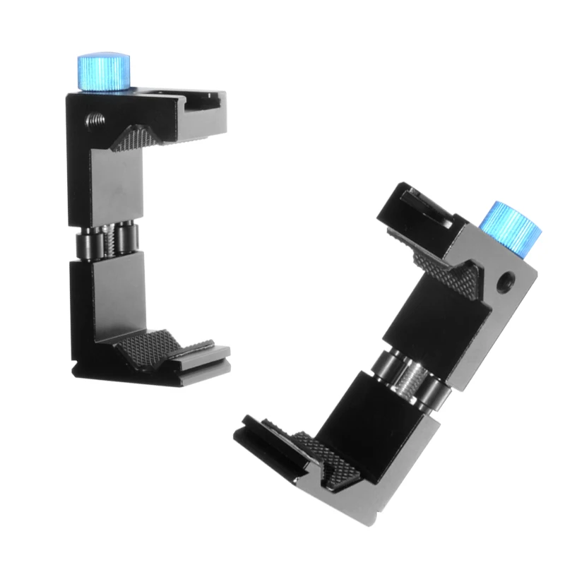 Aluminum Metal Smartphone Tripod Mount with Cold Shoe Mount Cell Phone Tripod Adapter Clip Holder for