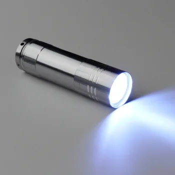 

2 pcs Worldwide 1pcs Classic 9 LED Aluminum Flashlight Lamp Small Flashlight Emergency Camping