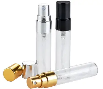 

100PCS/Lot 2ml 5ml 10ml 15ml Portable Glass Refillable Perfume Bottle With Aluminum Atomizer Empty Parfum Case For Traveler