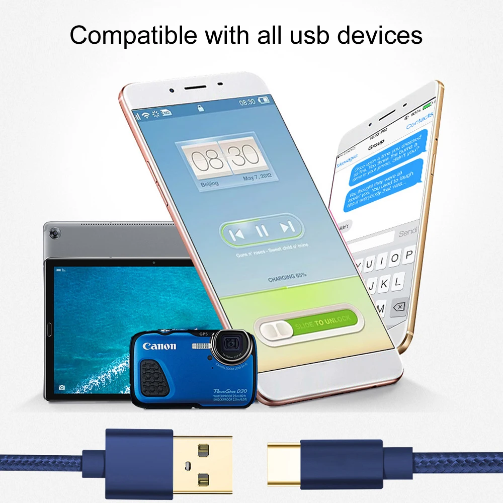 gold plated usb data cable 03