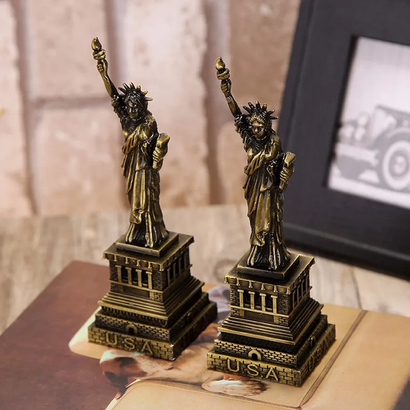 Ермакова античная бронза статуя свободы Реплика модель Металл Американский Нью-Йорк Статуэтка всемирно известный ориентир архитектура