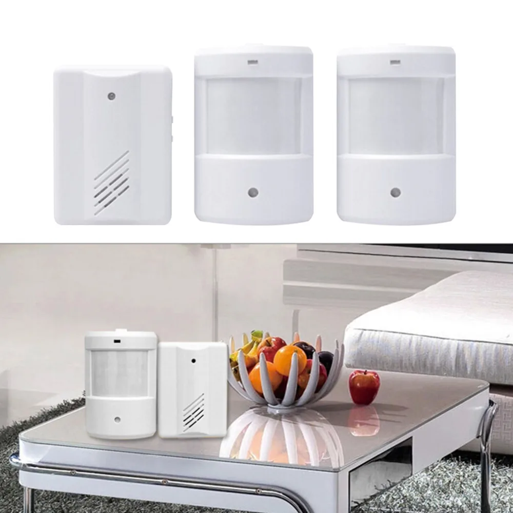 

LNHF Door Bell Alarm Doorbell Wireless Infrared Monitor Sensor Detector Welcome Entry Bell