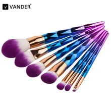 Vander 7pcs Professional Makeup Brushes Multipurpose Beauty Cosmetic Puff Kabuki Style Blusher Face Powder pincel maquiagem Kits