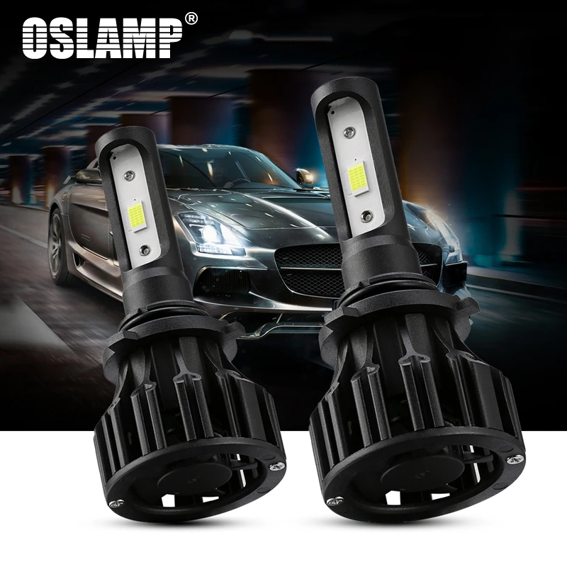 OSlamp T5 9006 светодиодный налобный светильник 72 Вт/пара COB Chips Автомобильный фонарь с