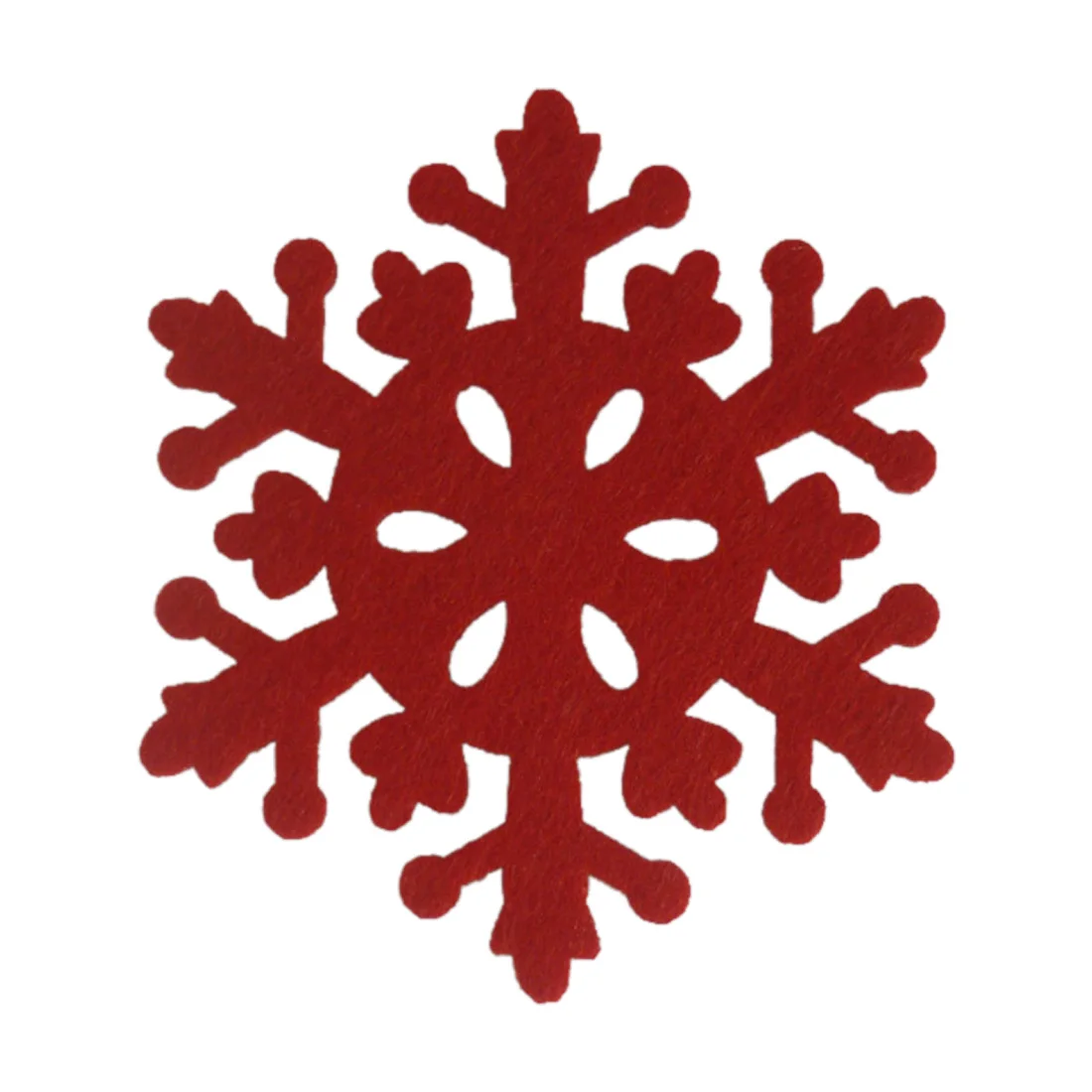 

Hot Sale 4pcs Red Snowflake Cup Mats Christmas Indoor Desk Table Dinner Decorative Xmas Party Tea Coffee Pads Placemat