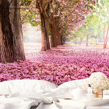 

Pink Sakura cherry blossom mural wallpaper PW20180330008