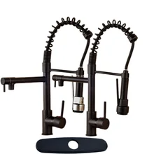 Несколько типов масло втирают Бронзовый водопроводный кран для кухни Одной ручкой одно отверстие на бортике