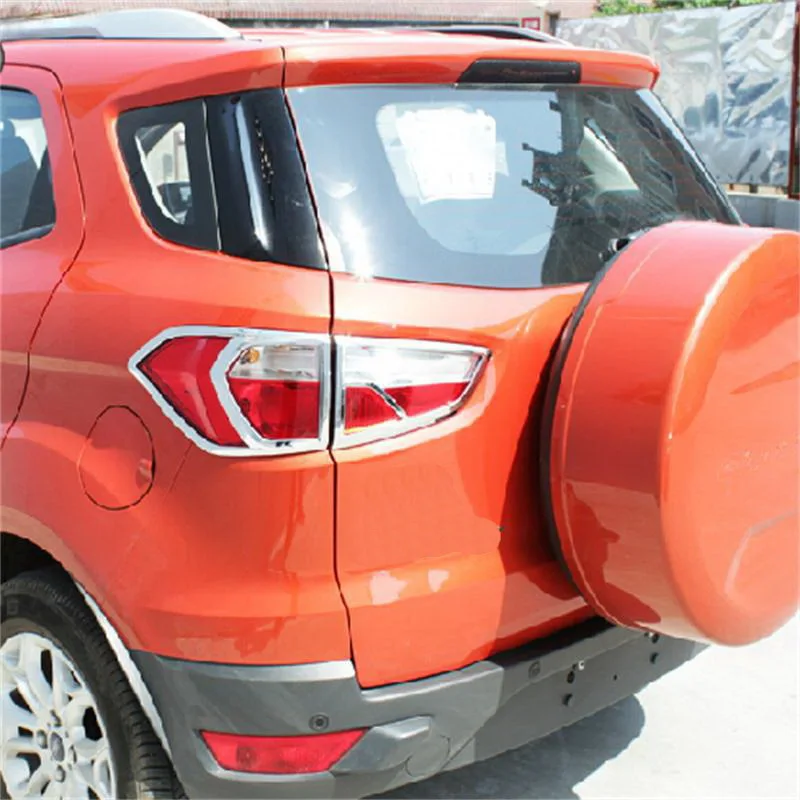 Tonlinker 2-4 шт. автомобильный Стайлинг ABS хромированный передний головной светильник задний головной светильник рамка светильник наклейки для Ford Ecosport аксессуары