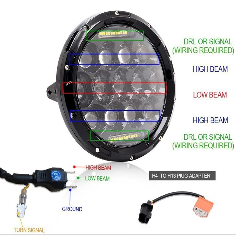 1 PC New 75W 7 INCH Car LED Work Light Bar SUV Boat Truck for Jeep Wrangler Waterproof Offroad Bulb headlight | Автомобили и