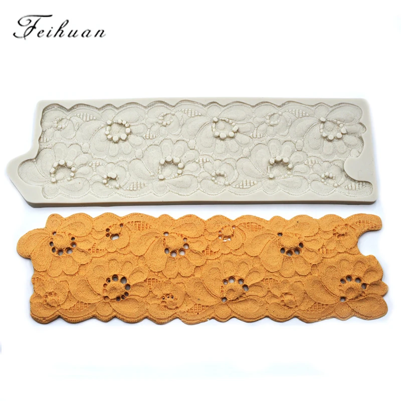 

Sugarcraf New Lace Mat Silicone Mold Flower Printing Wedding Cake Emboss Cake Decoration Tools Gumpaste Fondant Chocolate Mold
