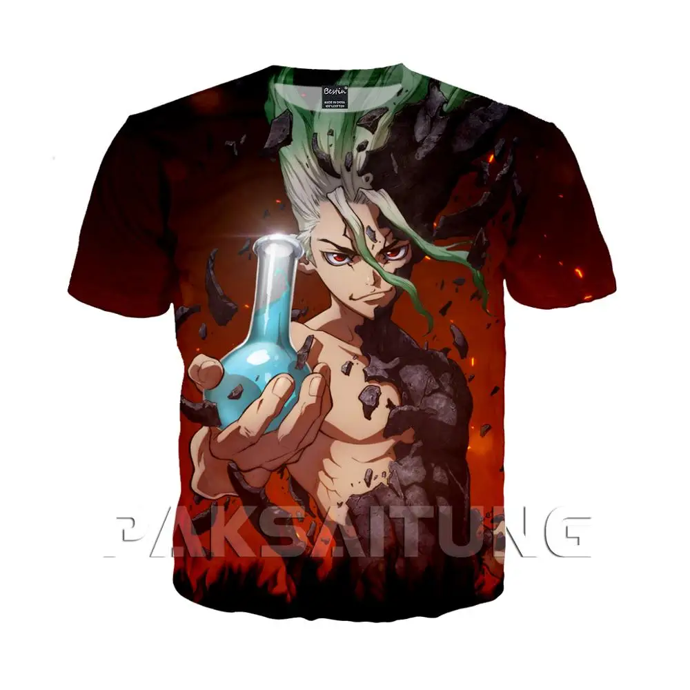 PAKSAITUNG новая футболка с 3D принтом аниме Dr Stone/Толстовка/толстовки на молнии