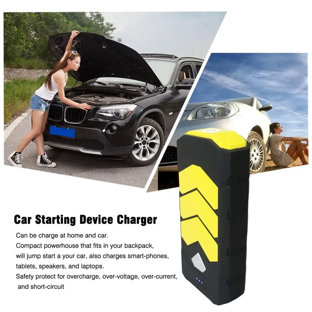 

Multi-Function Car Jump Starter 16000mAh Starting Device Power Bank Portable 12V 600A Peak Car Charger For Car Battery Booster
