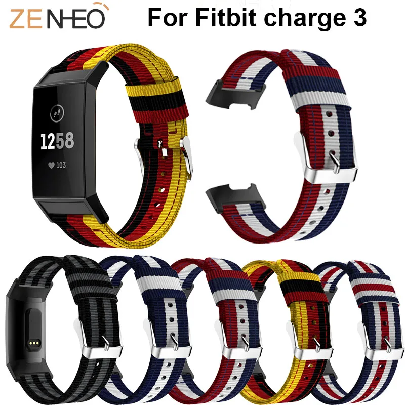 

High Quality Nylon Wristband Bracelet Wrist Strap for charge 3 smart watch Band Replacement watches Strap For Fitbit Charge 3