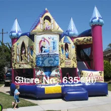 PVC7x4.5x4m tarpaulin inflatable bouncers with slide for kids and baby