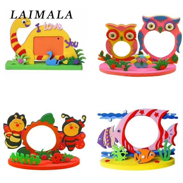 Easy Crafts Eva Sticky Sticker Animal Photo Frames Frame Foam Craft Easy Crafts Eva Sticky Sticker Animal Photo Frames Frame Foam Craft Kits Child Creative Activity Diy
