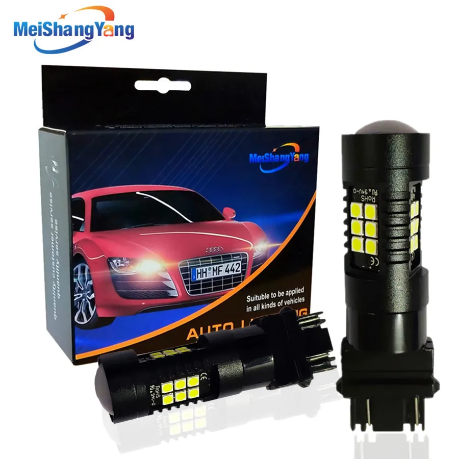 

2pcs 1200Lm T20 3156 3157 LED Bulb P27W P27 7w LED Lamp White Red Amber Car Brake Reverse Light 12V Turn Signal 21SMD 3030 B290