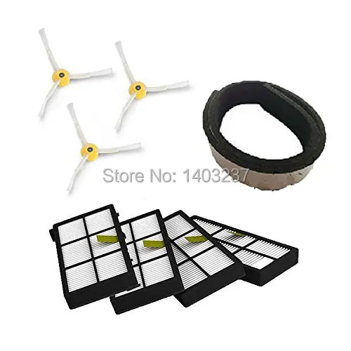 4 x HEPA Filter & 3 x 3-armed side brush For iRobot Roomba 800 series 870 880 Vacuum Cleaning Robots 900 series 980 потребительские товары other 3 irobot roomba 800 880 870 47370