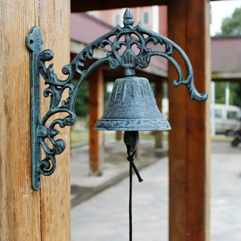 Large Door Bell Wall Mount Dark Green Cast Iron Welcome Dinner Vintage Home Decor Hangings Outdoor Garden Ornaments Large Door Bell Wall Mount Dark Green Cast Iron Welcome Dinner Vintage Home Decor Hangings Outdoor Garden Ornaments