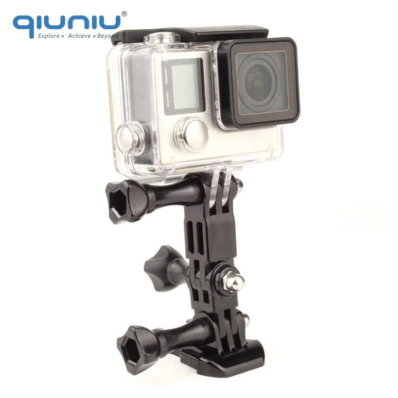 QIUNIU для GoPro Шлем Боковое крепление изогнутый клей комплект Hero 2 3 + 4 5 6 Xiaomi Yi SJCAM
