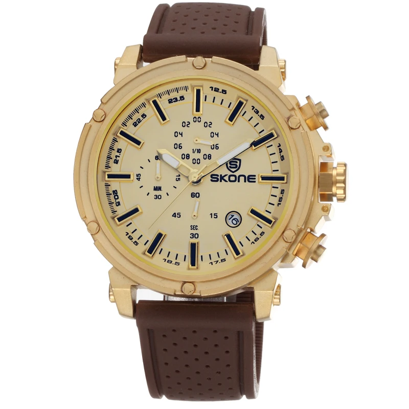 Reloj Hombre 2019 SKONE Fashion Chronograph Sport Mens Watches Top Brand Luxury Military Quartz Wat