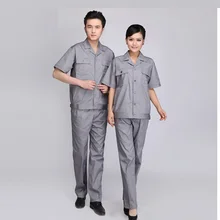 10 комплектов-рубашка и штаны), летняя одежда, костюм с короткими рукавами, заводской цех, Рабочая защитная одежда на заказ, рабочая одежда