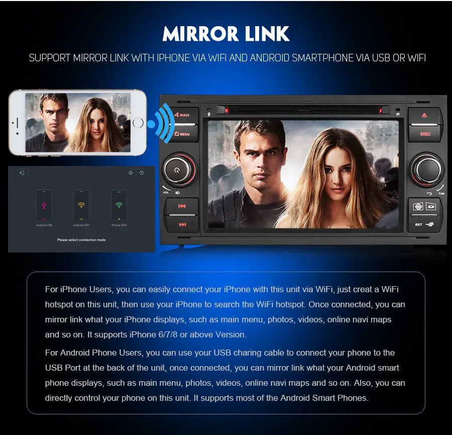 Perfect Erisin ES7431FB 7" Android 8.0 Octa core 4G RAM Car DVD GPS Radio DVR DAB+ DVD for Frod Transit Focus Fiesta Kuga 8