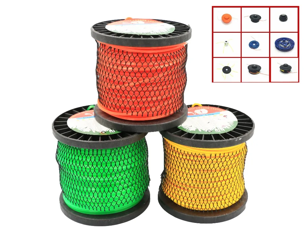 Buy Trimmer Line 3 shapes 3.0mm/120" 1LB Nylon Trimmer Line Garden Cord Wire