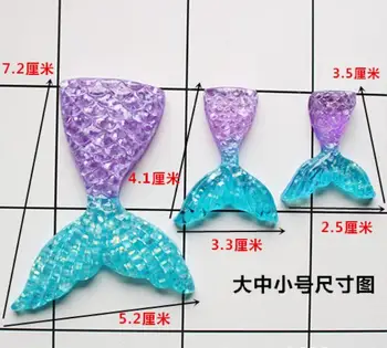 

glitte Resin Mermaid Slime Charm Handmade Crafts Cameo Cabochon Baby Jewelry Findings DIY Sequin Fish Tail Phone Arts Crafts