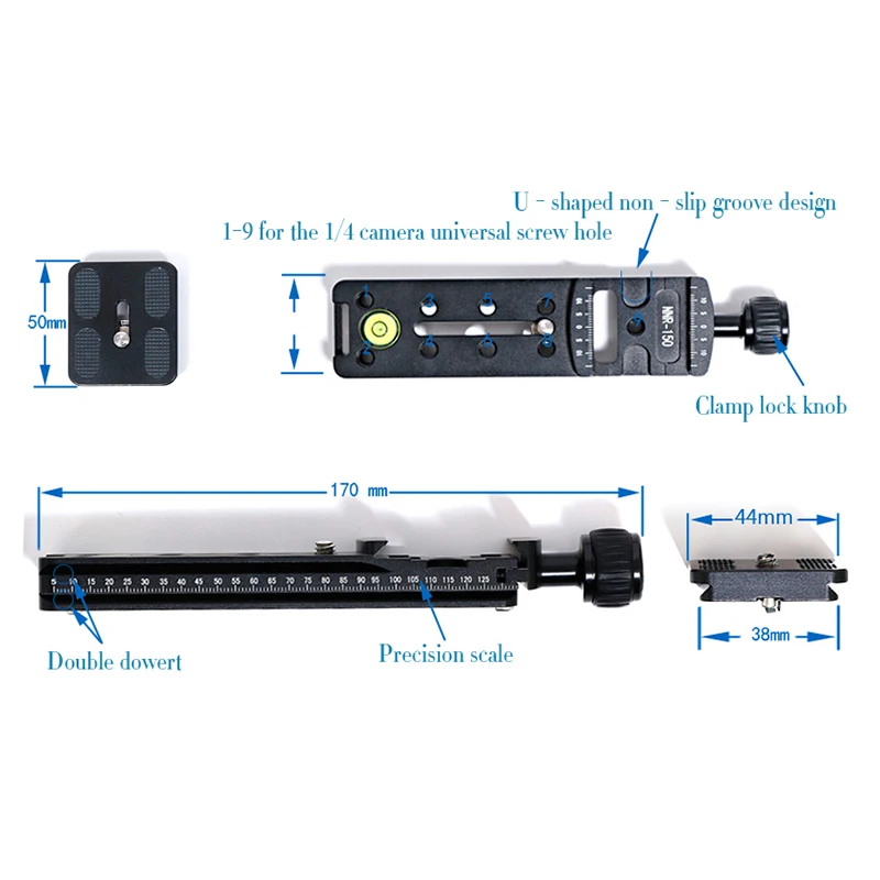 150 мм Узловая направляющая БЫСТРОРАЗЪЕМНАЯ пластина зажим адаптер для макросъемки панорамные плоскогубцы Arca подставка на трех ножках