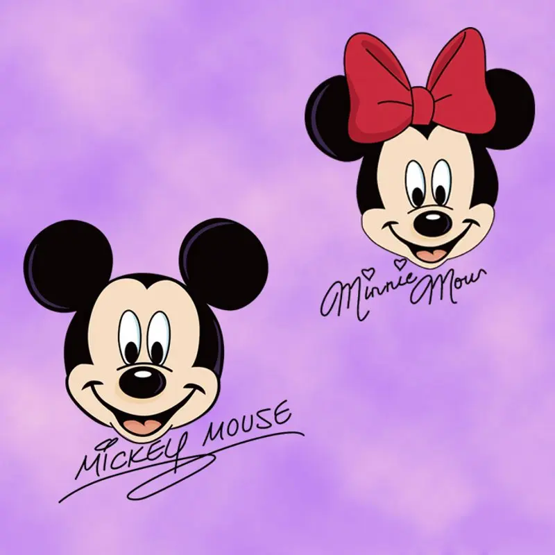 

2019 New Cartoon Mouse Iron On Stickers Washable Appliques A-level Patches Heat Transfer For T-shirt DIY Accessory Clothing