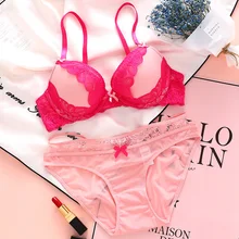 Тонкий чашки сексуальный женский набор бюстгальтеров французский высокого класса романтические кружева дамы нижнее белье наборы высокого качества девушки удобные lingerieyw166