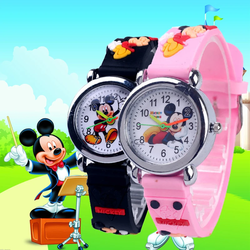 Детские модные часы с Микки Маусом, Детские кварцевые наручные часы, детские часы, браслет для маленьких мальчиков и девочек, студенческие часы, Relogio kol saati