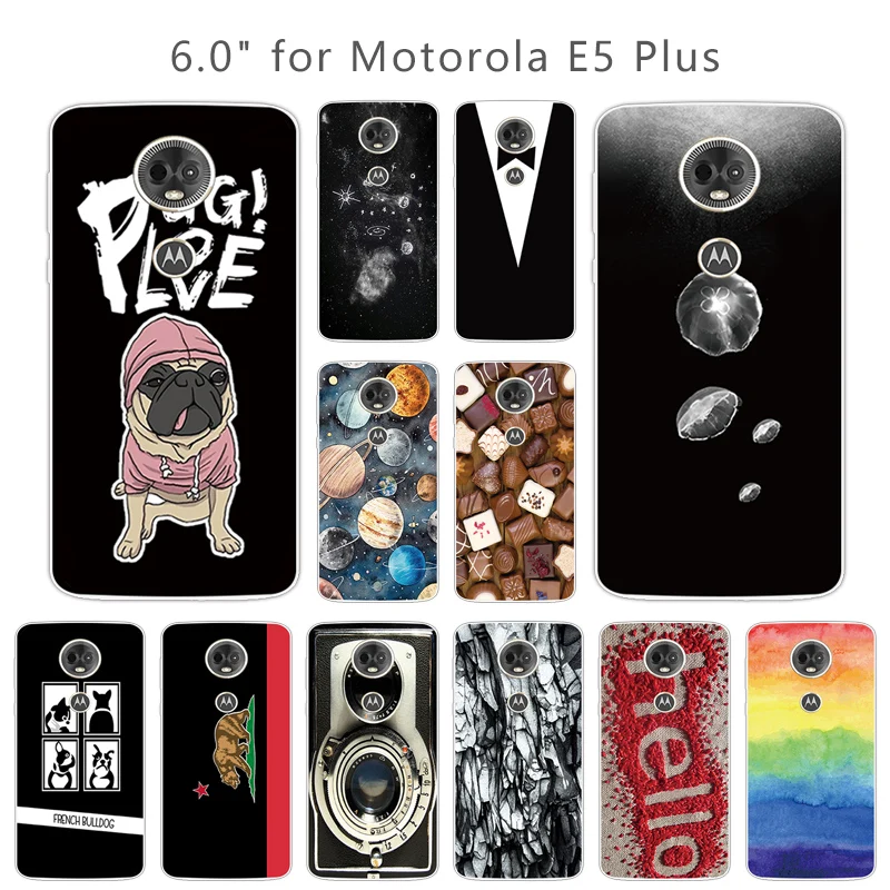 Мягкий силиконовый чехол 6 0 дюйма для Motorola E5 Plus тонкий из ТПУ телефона MOTO E5Plus