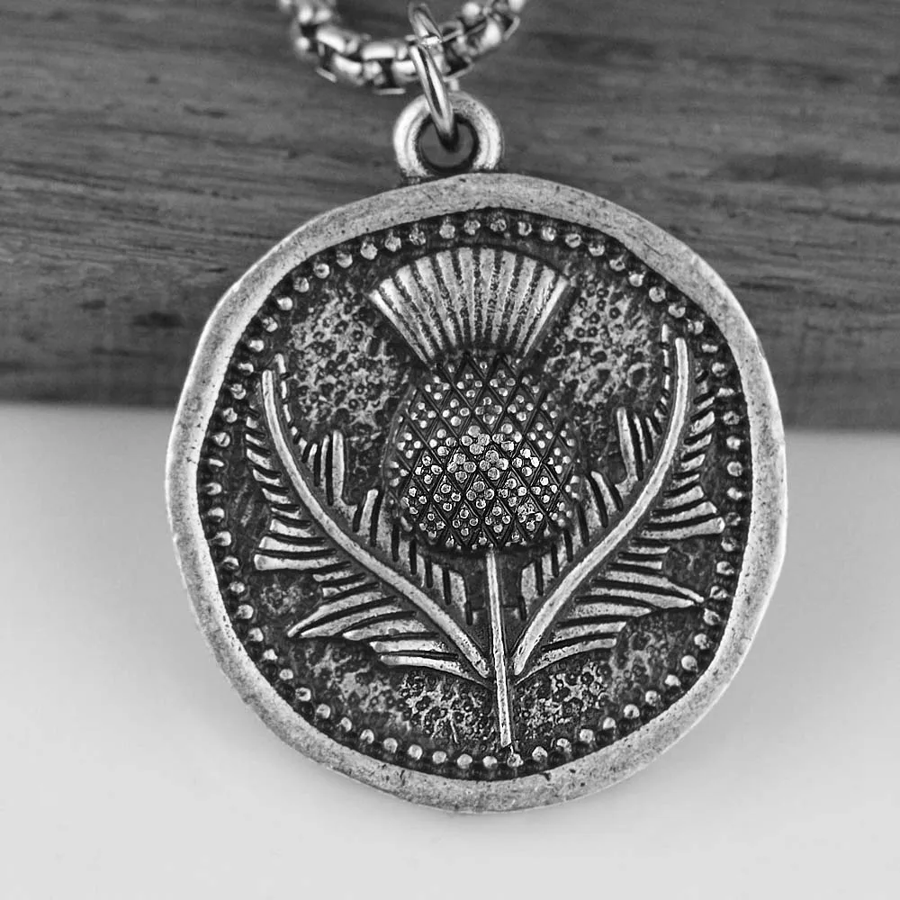 Средневековый шотландский чертополох, ожерелье для мужчин, капризный дух Шотландии, кельтский подарок на день отца