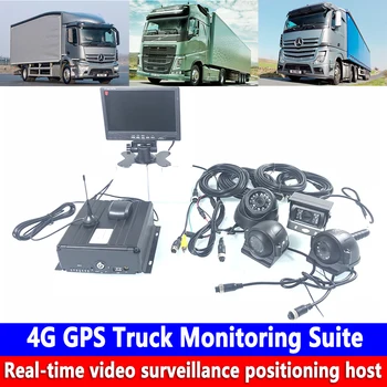 

SD card hard drive driving recorder HD monitoring system host 4G GPS truck monitoring kit sanitation truck / fire truck / bus