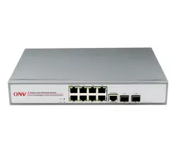 10-Порт Gigabit управляемый коммутатор ethernet с 8x10/100/1000Base-T RJ45 порты Ethernet, 1x консольный порт и 2x Gigabit SFP слотов